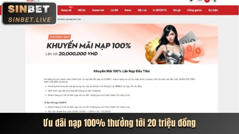 Thưởng nạp lần đầu 222hu88